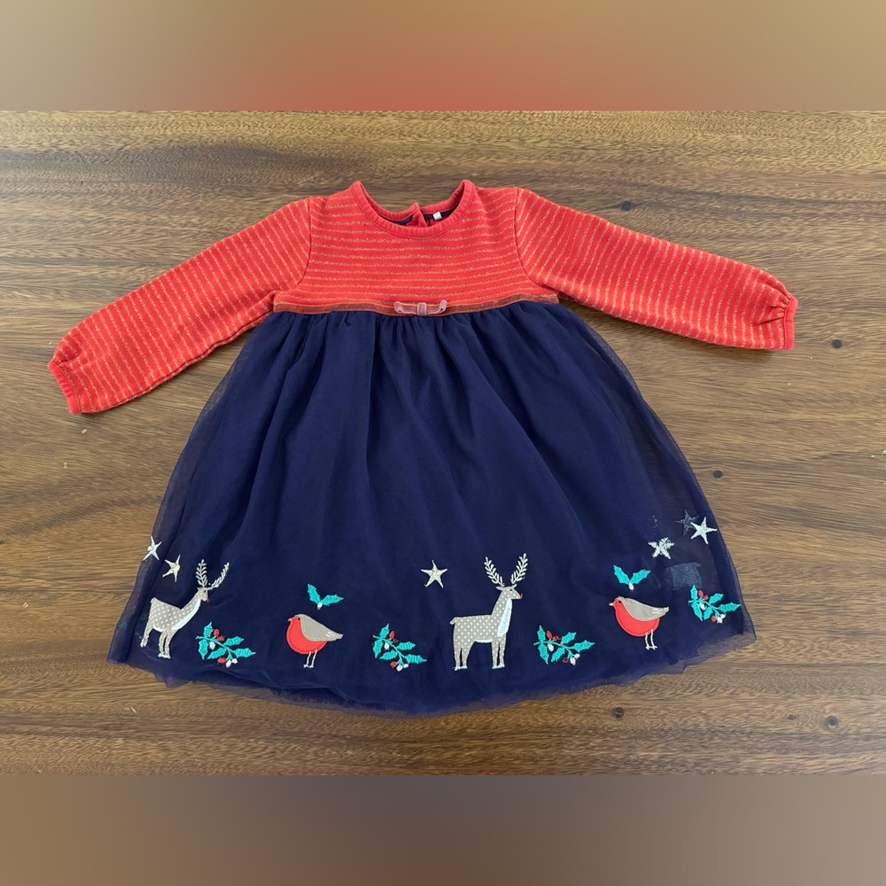 Baby Boden Christmas Dress - size 18-24mo